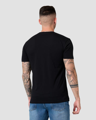 Fire Reign Tee-Black-Regular-Back--Model---L