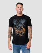 Fire Reign Tee-Black-Regular-Front--Model---L