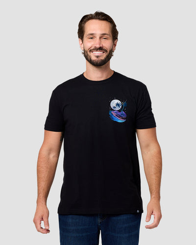 Golden Coast Tee-Black-Regular-Front--Model---L