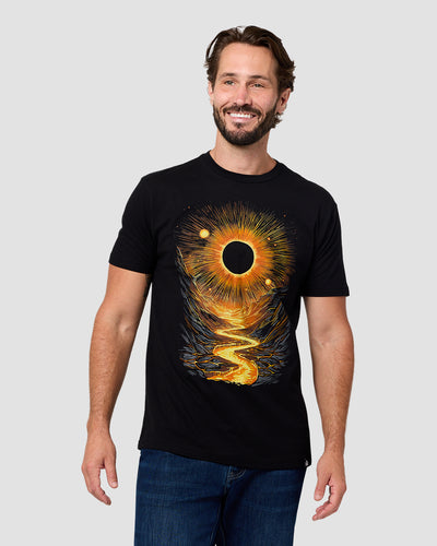 Lava Canyon Tee-Black-Regular-Front--Model---L