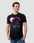 Midnight Bloom Tee-Black-Regular-Front--Model---L