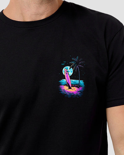 Moonlit Bungalow Tee-Black--Regular-Detail--Model---L