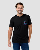 Moonlit Bungalow Tee-Black--Regular-Front--Model---L