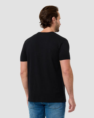 Mosaic Tide Tee-Black-Regular-Back--Model---L
