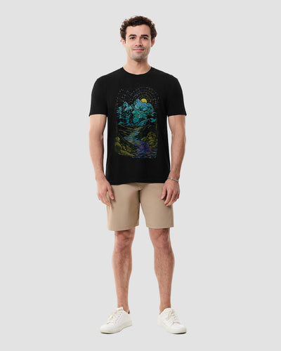 Mountain Mosaic Vintage Tee-Vintage Black-Regular-Full--Model---L