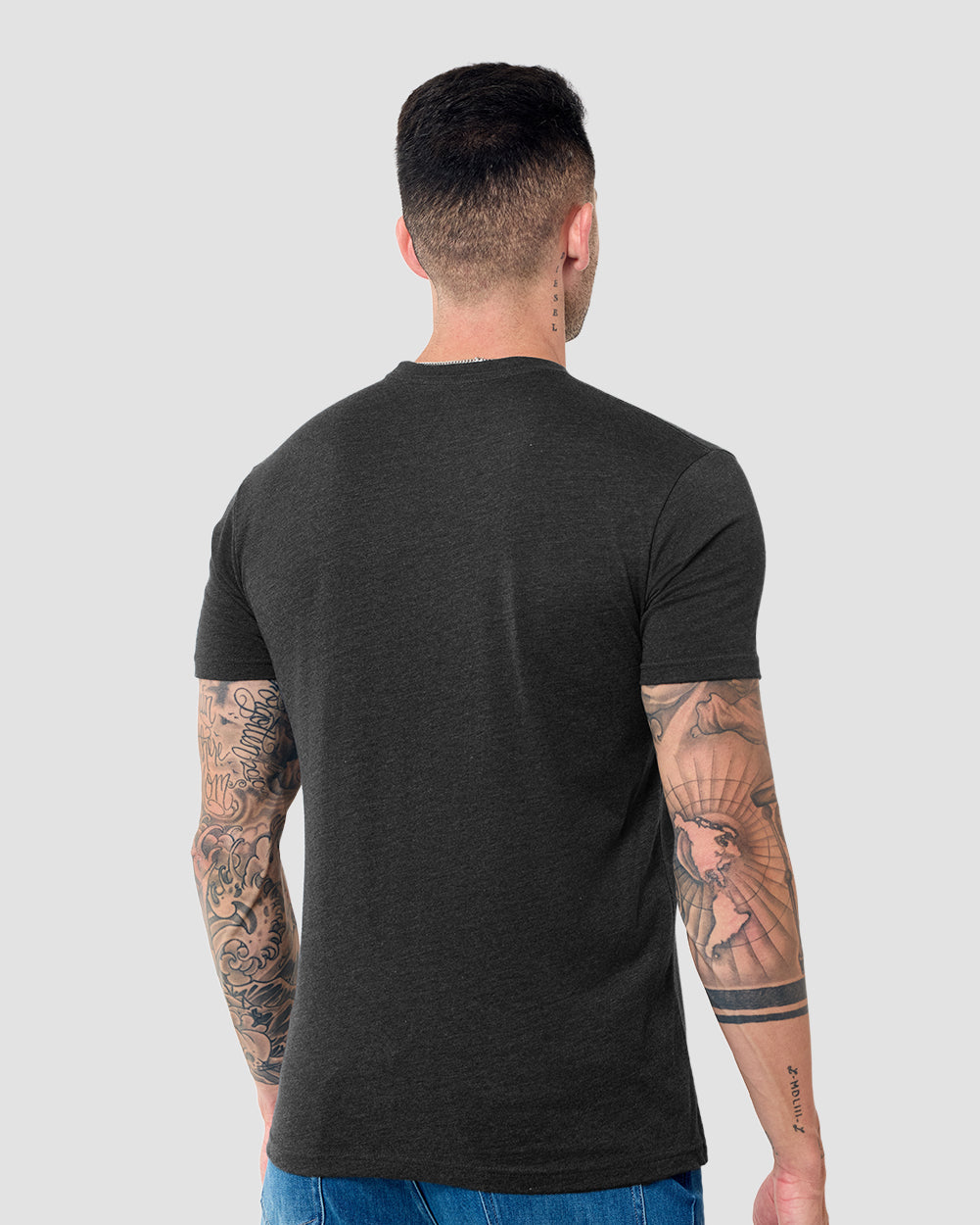 Nordic Howl Tee-Charcoal-Regular-Back--Model---L
