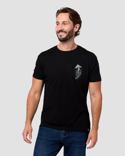Psychedelic Decay Tee-Black-Regular-Front--Model---L