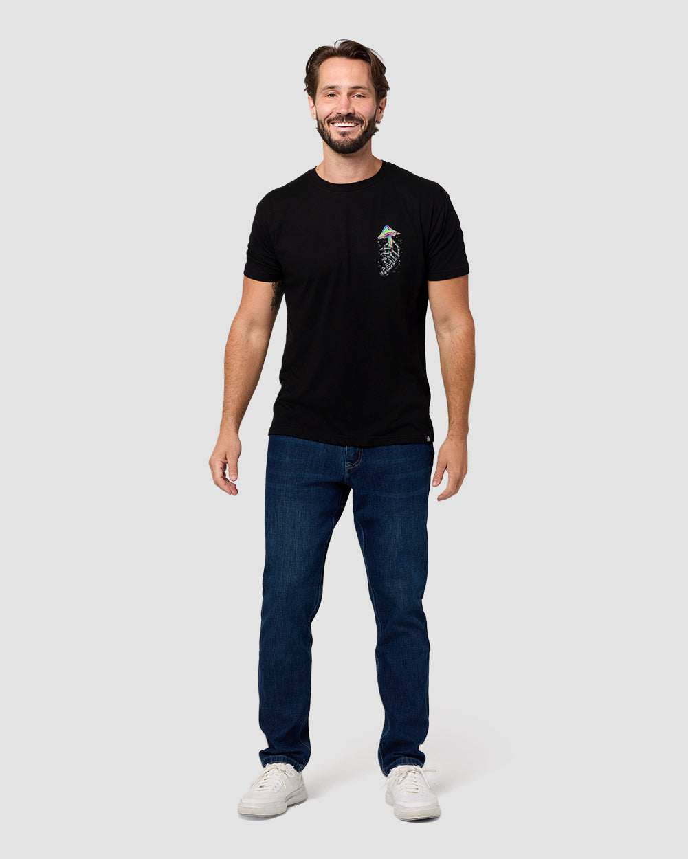 Psychedelic Decay Tee-Black-Regular-Full--Model---L