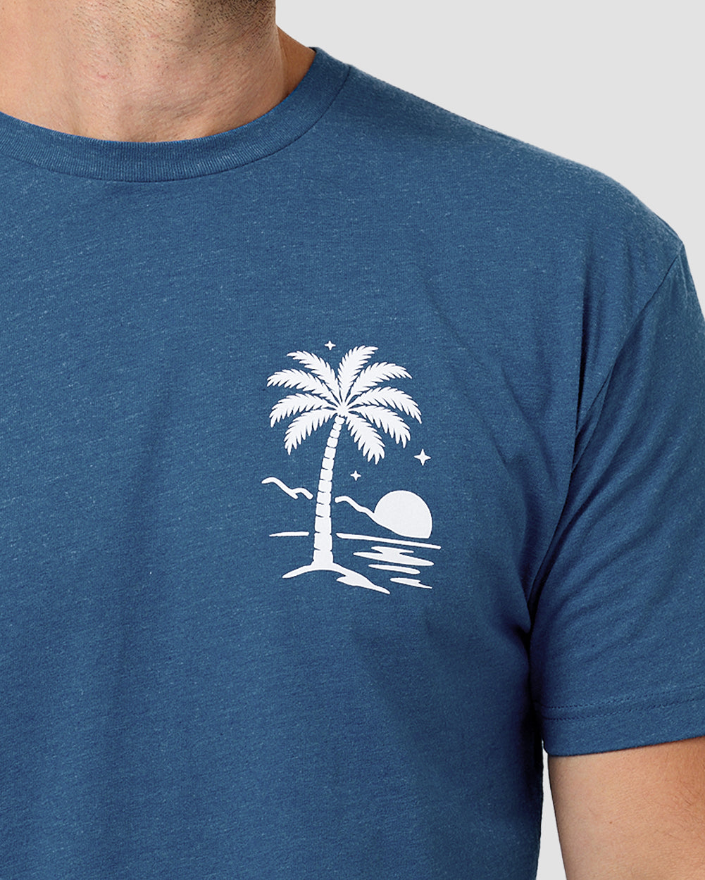 Quiet Tides Tee-Heather Cool Blue-Regular-Detail--Model---L