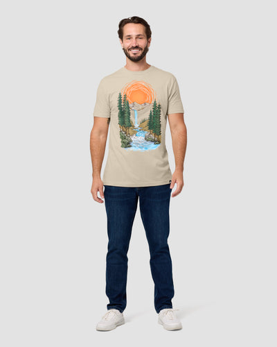 Radiant Valley Tee-Cream-Regular-Full--Model---L