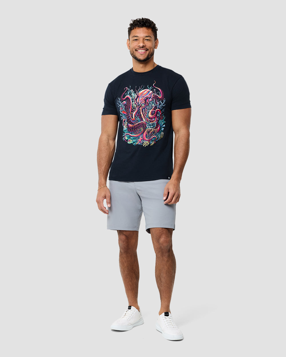 Reef Radiance Tee-Midnight Navy-Regular-Full--Model---L