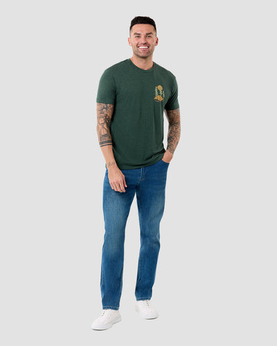 Pinehaven Tee-Heather Forest-Regular-Full--Model---L