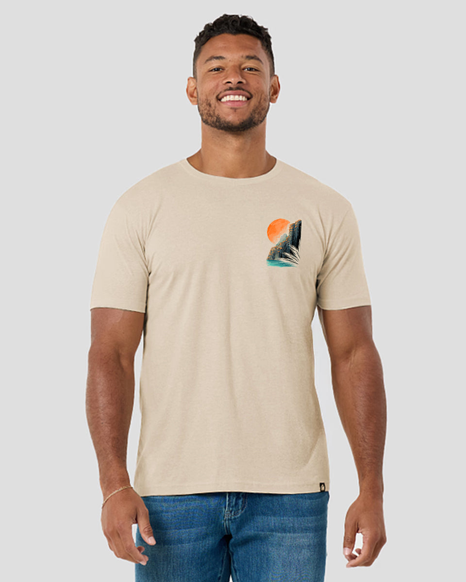 Secluded Cove Tee-Cream-Regular-Front--Model---L