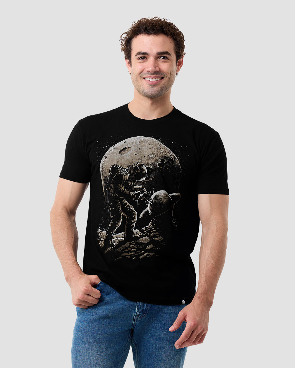 Space Sculpt Vintage Tee-Vintage Black-Regular-Front--Model---L