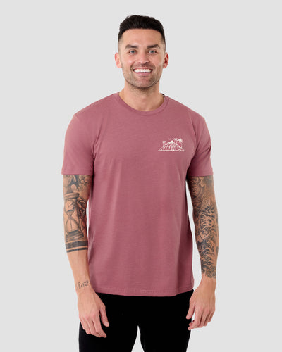 Summer Islands Tee-Heather Mauve-Regular-Front--Model---L