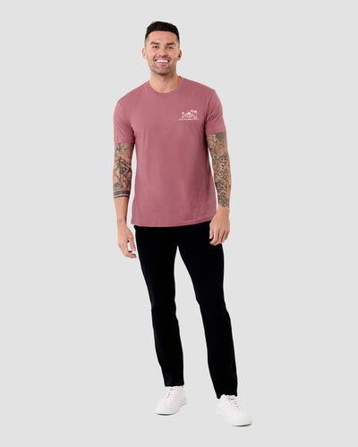 Summer Islands Tee-Heather Mauve-Regular-Full--Model---L