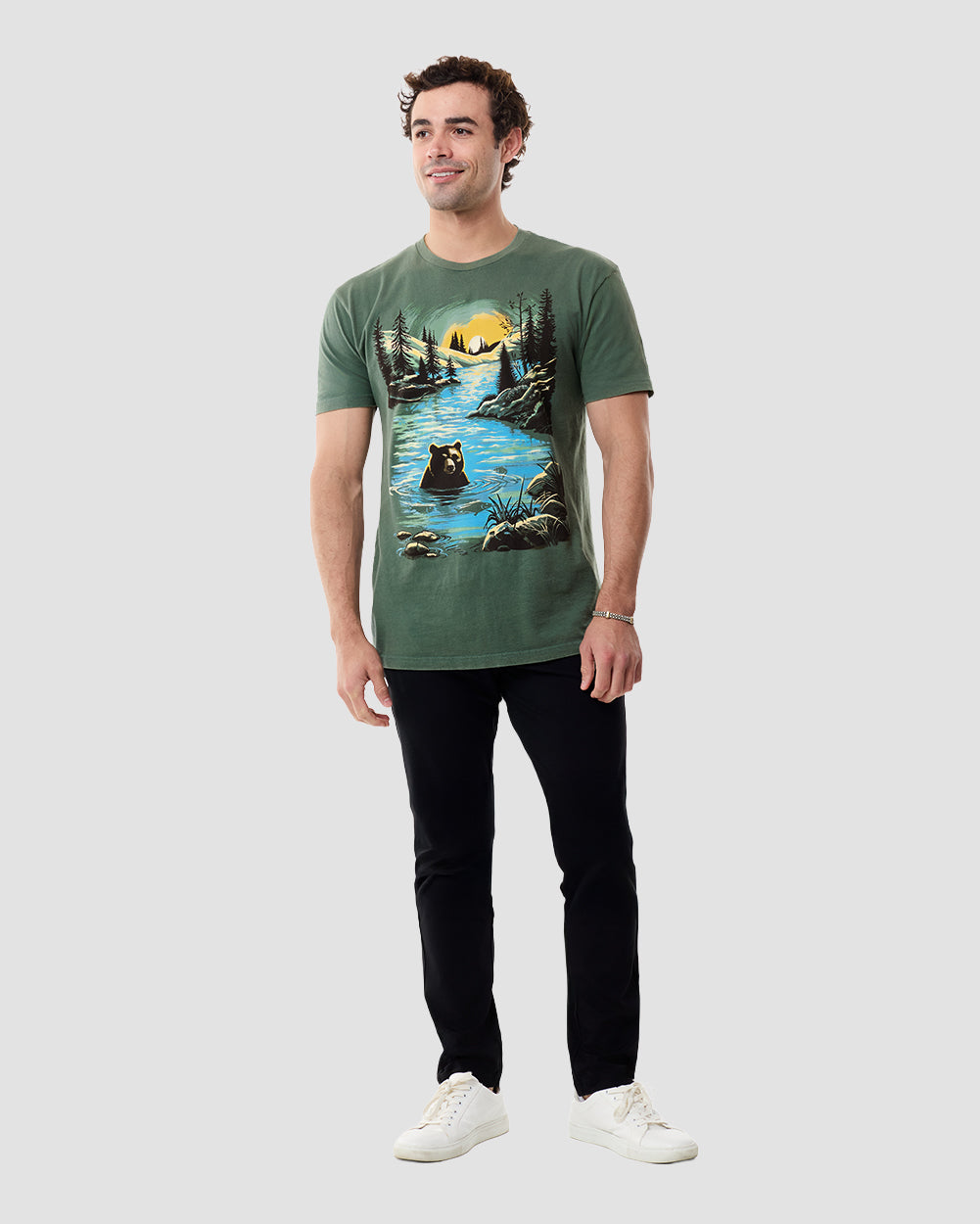 Wild Current Vintage Tee-Vintage Royal Pine-Regular-Full--Model---L