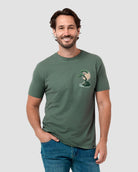 Zen Overlook Tee-Royal Pine-Regular-Front--Model---L