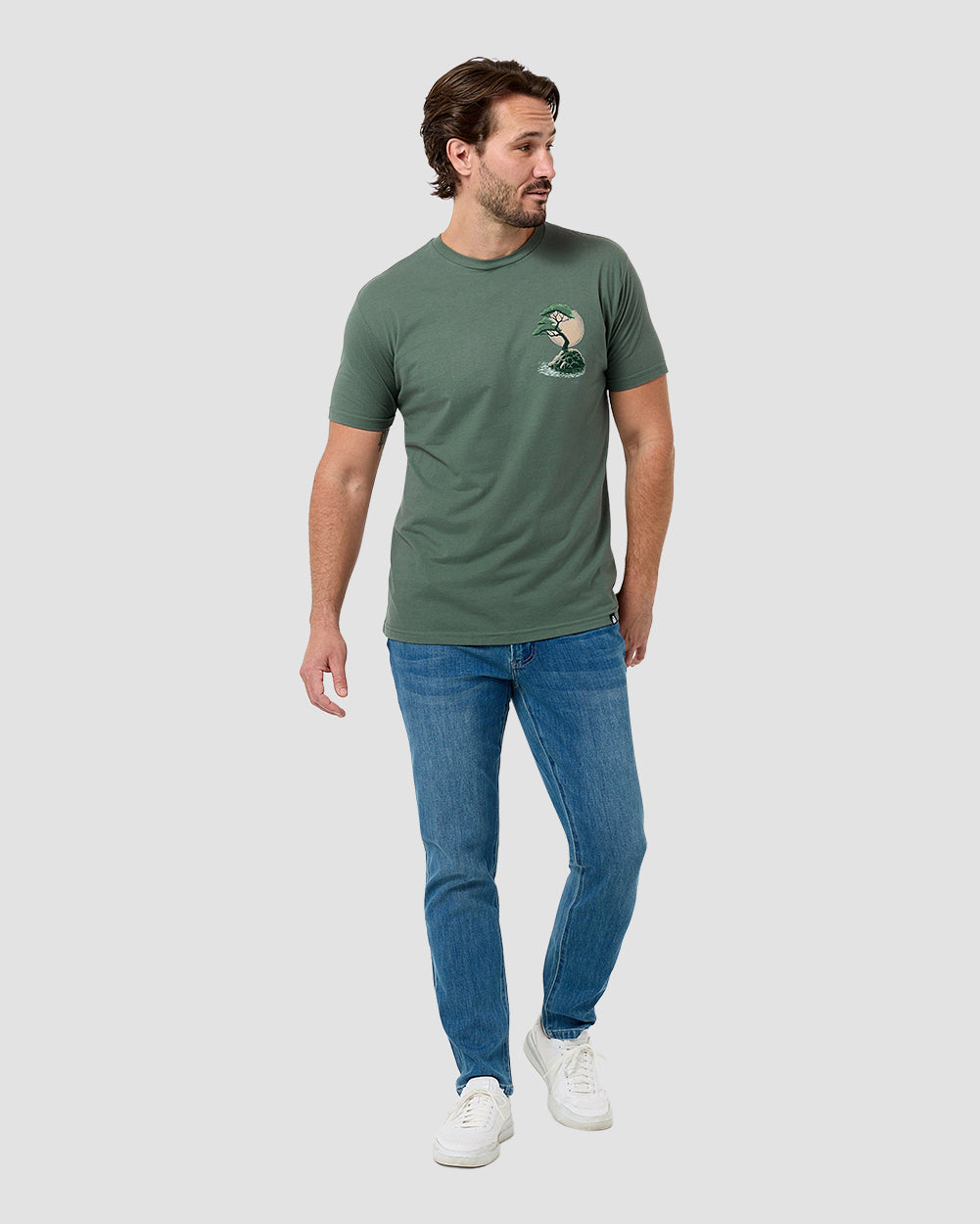 Zen Overlook Tee-Royal Pine-Regular-Full--Model---L