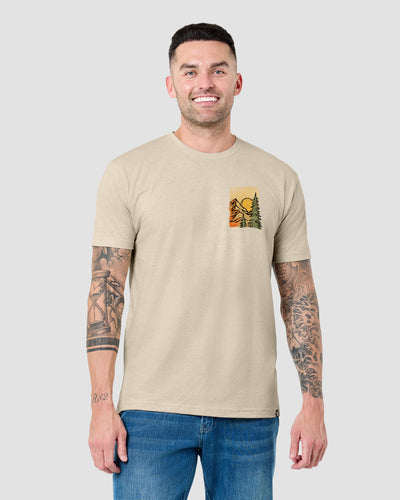 Nature Distilled Tee-Cream-Regular-Front--Model---L