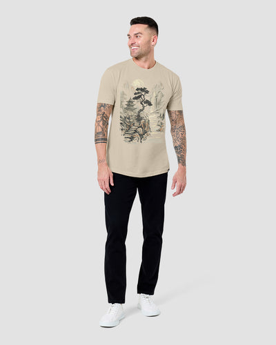 Sacred Summit Tee-Cream-Regular-Full--Model---L