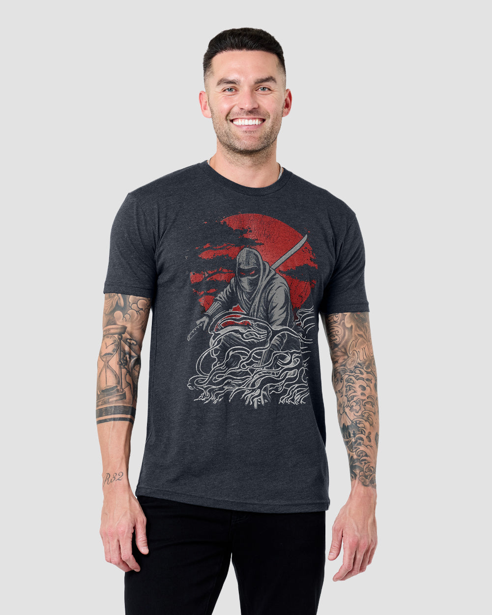 Shadow Strike Tee-Charcoal-Regular-Front--Model---L
