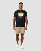 River Dawn Tee-Black-Regular-Front--Model---L