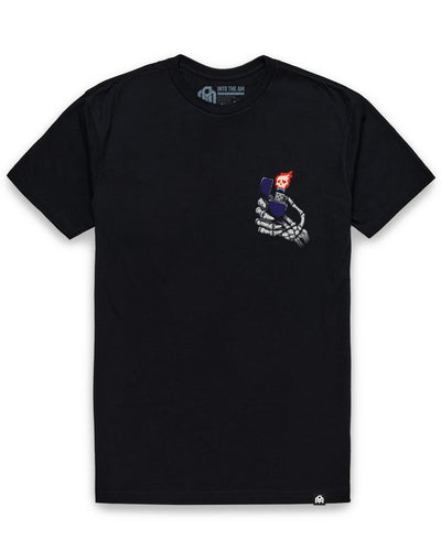 Hell Spark Tee-Black-Regular-Mock--Model---L