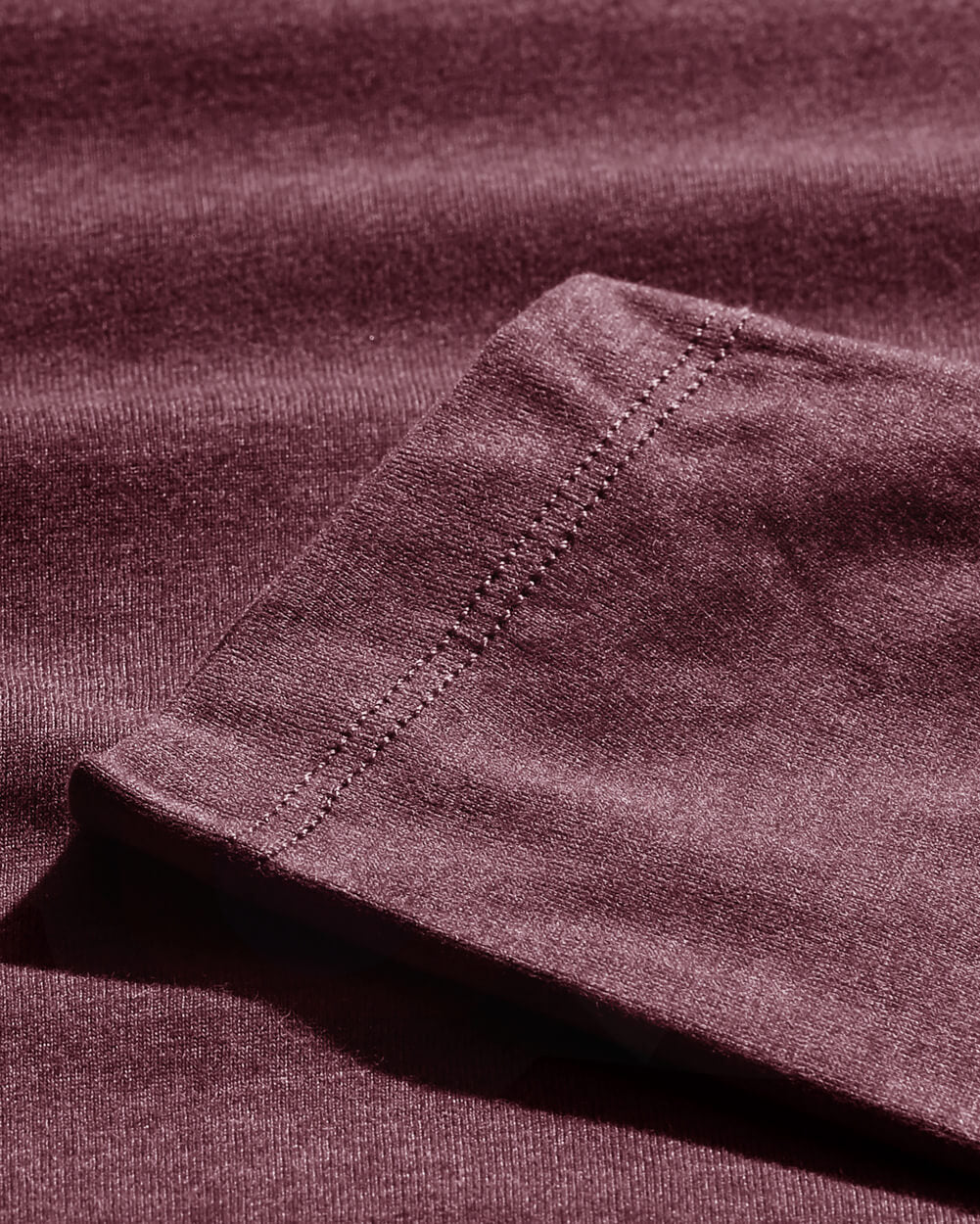 Long Sleeve Henley Tee - Non-Branded-Maroon-Regular-Detail--Model---L
