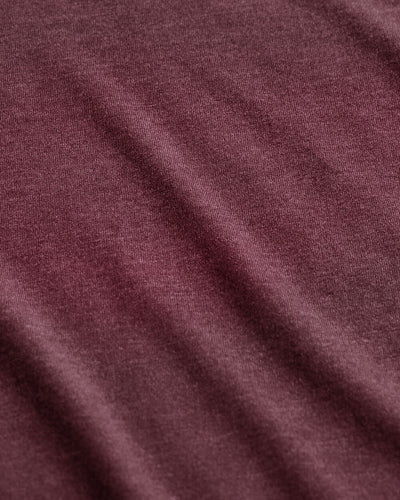 Long Sleeve Henley Tee - Non-Branded-Maroon-Regular-Detail--Model---L