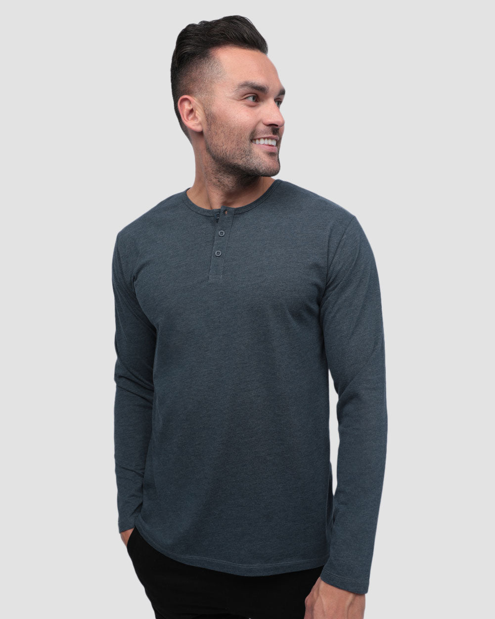 Long Sleeve Henley Tee - Non-Branded – INTO THE AM