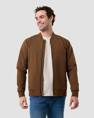 Heritage Bomber Jacket-Brown-Regular-Front--Model---L