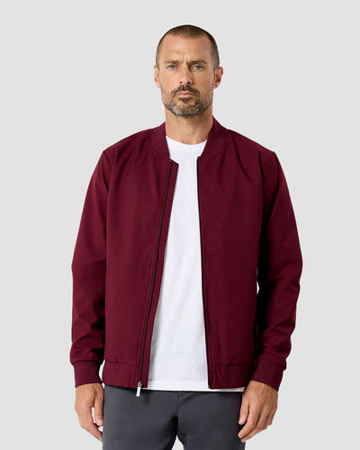 Heritage Bomber Jacket-Wine Red-Regular-Front--Zac---L