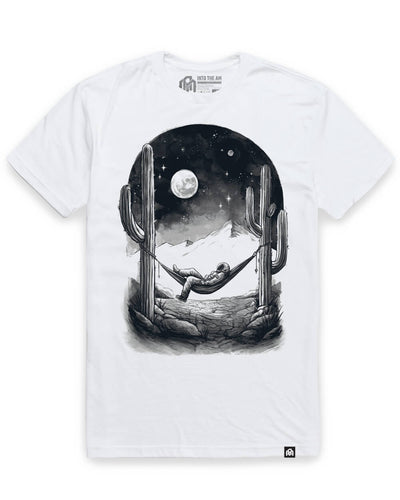 Infinite Gaze Tee-White-Regular-Mock--Model---L