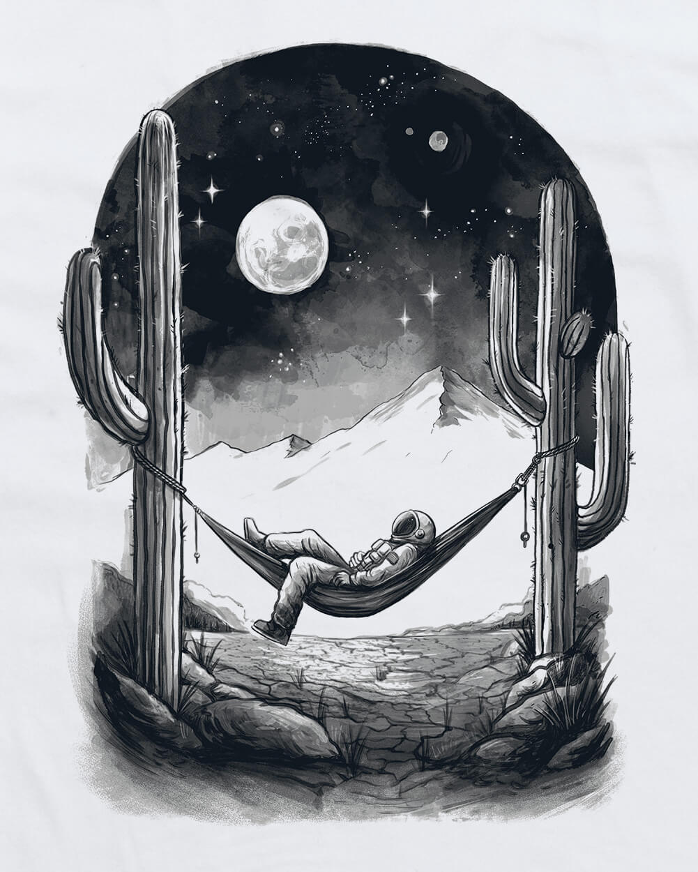 Infinite Gaze Tee-White-Regular-Swatch--Model---L