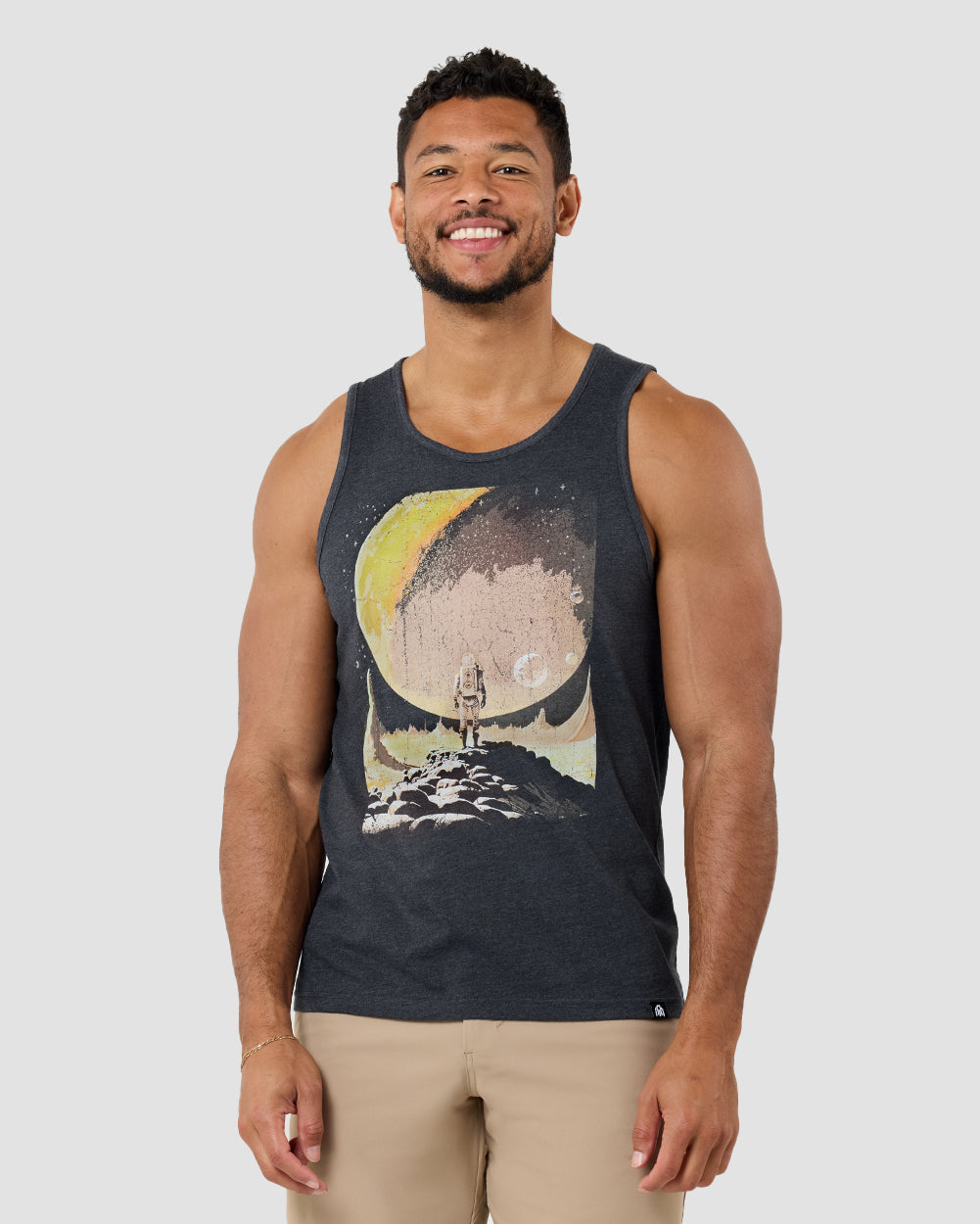 Intergalactic Tank-Charcoal-Regular-Front--Model---L