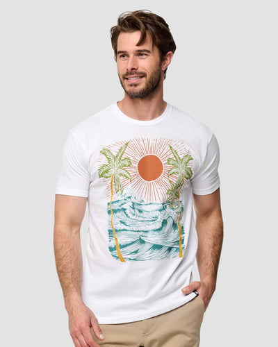 Island Breeze Tee-White-Regular-Front--Model---L