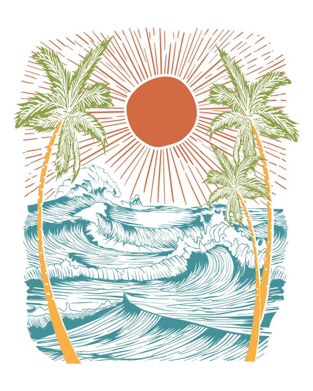 Island Breeze Tee-White-Regular-Swatch--Model---L