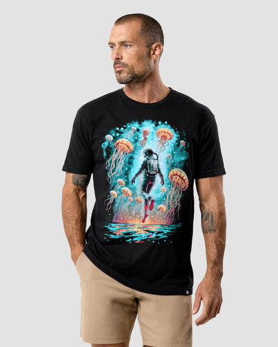 Jelly Cosmos Vintage Tee-Vintage Black-Regular-Front--Model---L