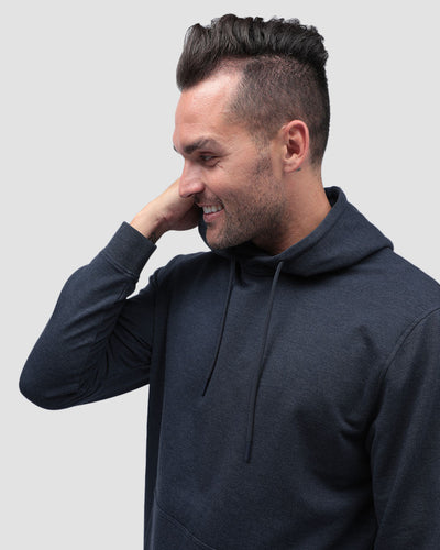 Pullover Hoodie (Classic Pocket) - Non-Branded-Navy-Lifestyle--Zach---L