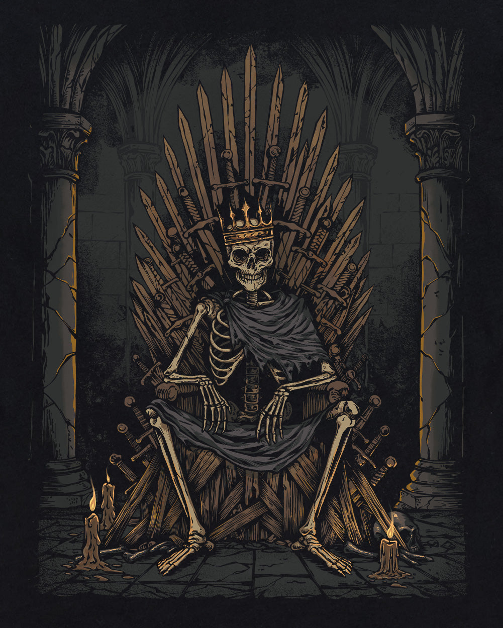 King Eternal Tee-Black-Regular-Swatch--Model---L