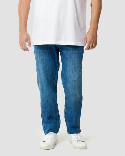 Legacy Stretch Denim Jeans-Medium Indigo-30"-Plus-Front--Model---40