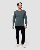 Long Sleeve Henley Tee - Non-Branded-Indigo-Regular-Full--Model---L