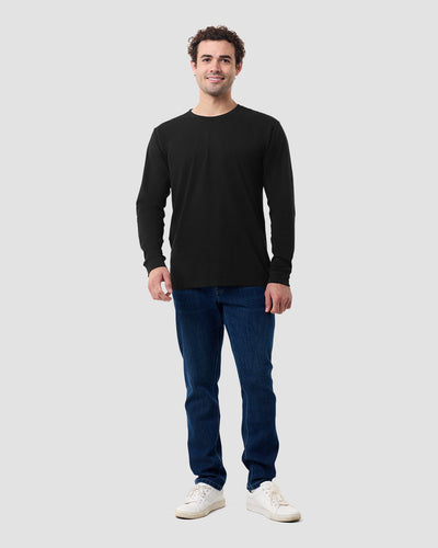 Long Sleeve Tee-Black-Tall-Regular-Full--Model---L