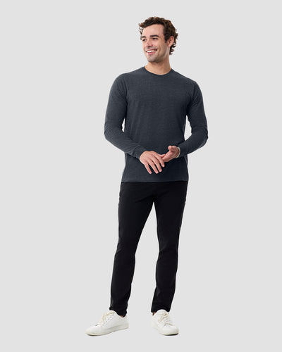 Long Sleeve Tee-Charcoal-Tall-Regular-Full--Model---L