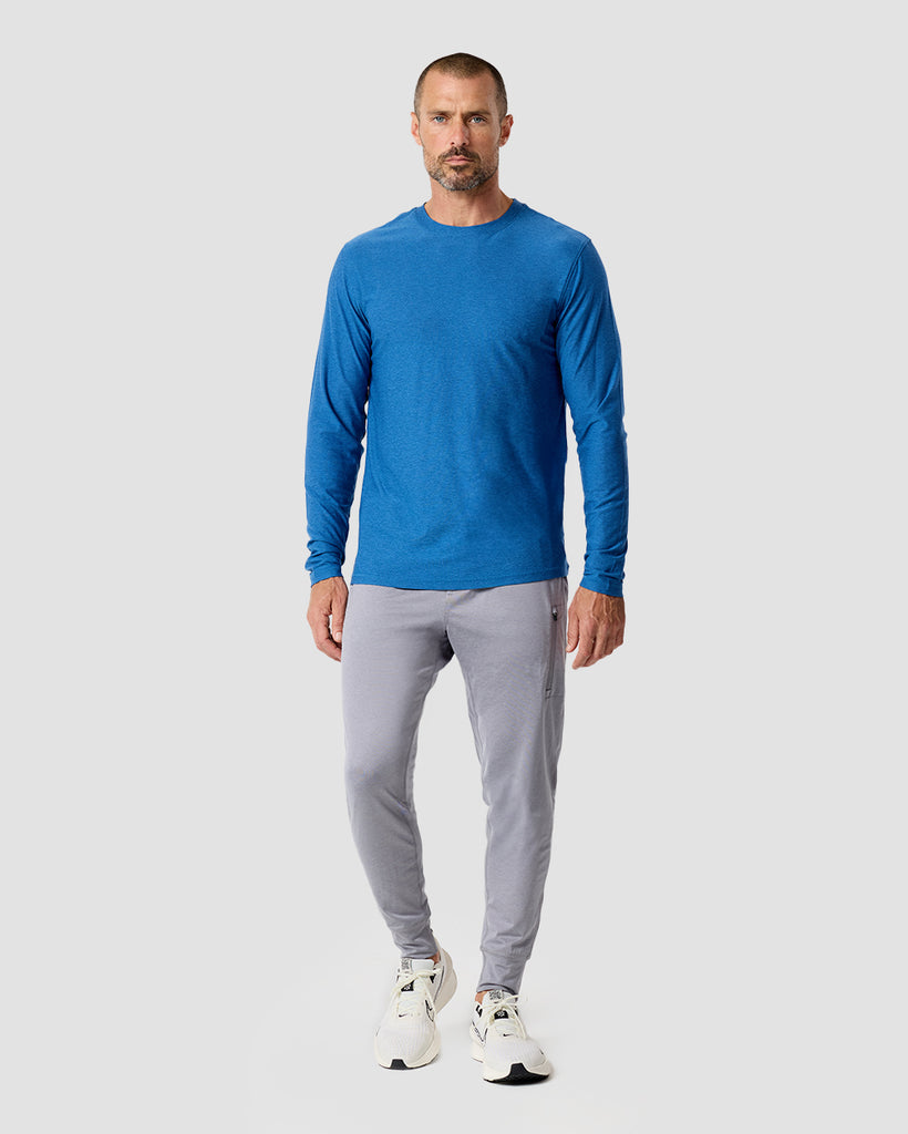 Long Sleeve Active Tee - Non-Branded-Cool Blue-Regular-Full--Zac---L