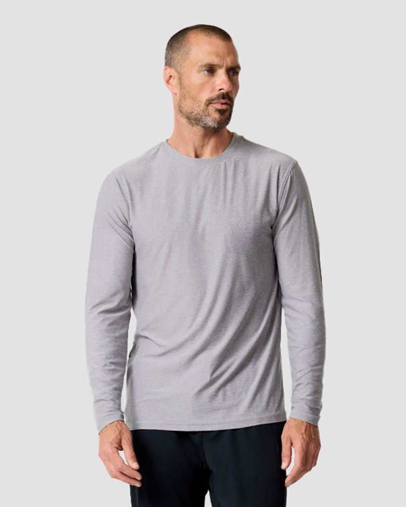 Long Sleeve Active Tee - Non-Branded-Grey-Regular-Front--Zac---L