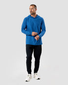 Long Sleeve Hooded Active Tee - Non-Branded-Cool Blue-Regular-Full--Zac---L