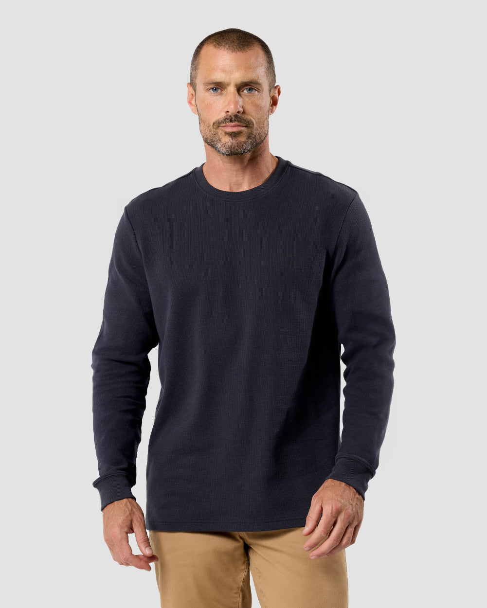 Long Sleeve Waffle Knit Crew – INTO THE AM