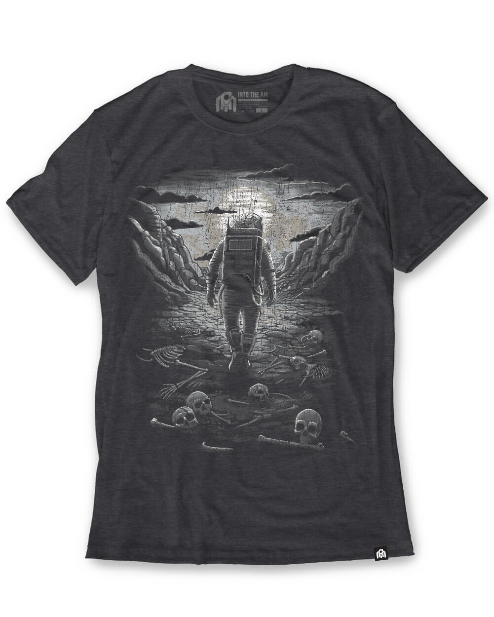 Lost Remains Tee-Charcoal-Regular-Mock--Model---L
